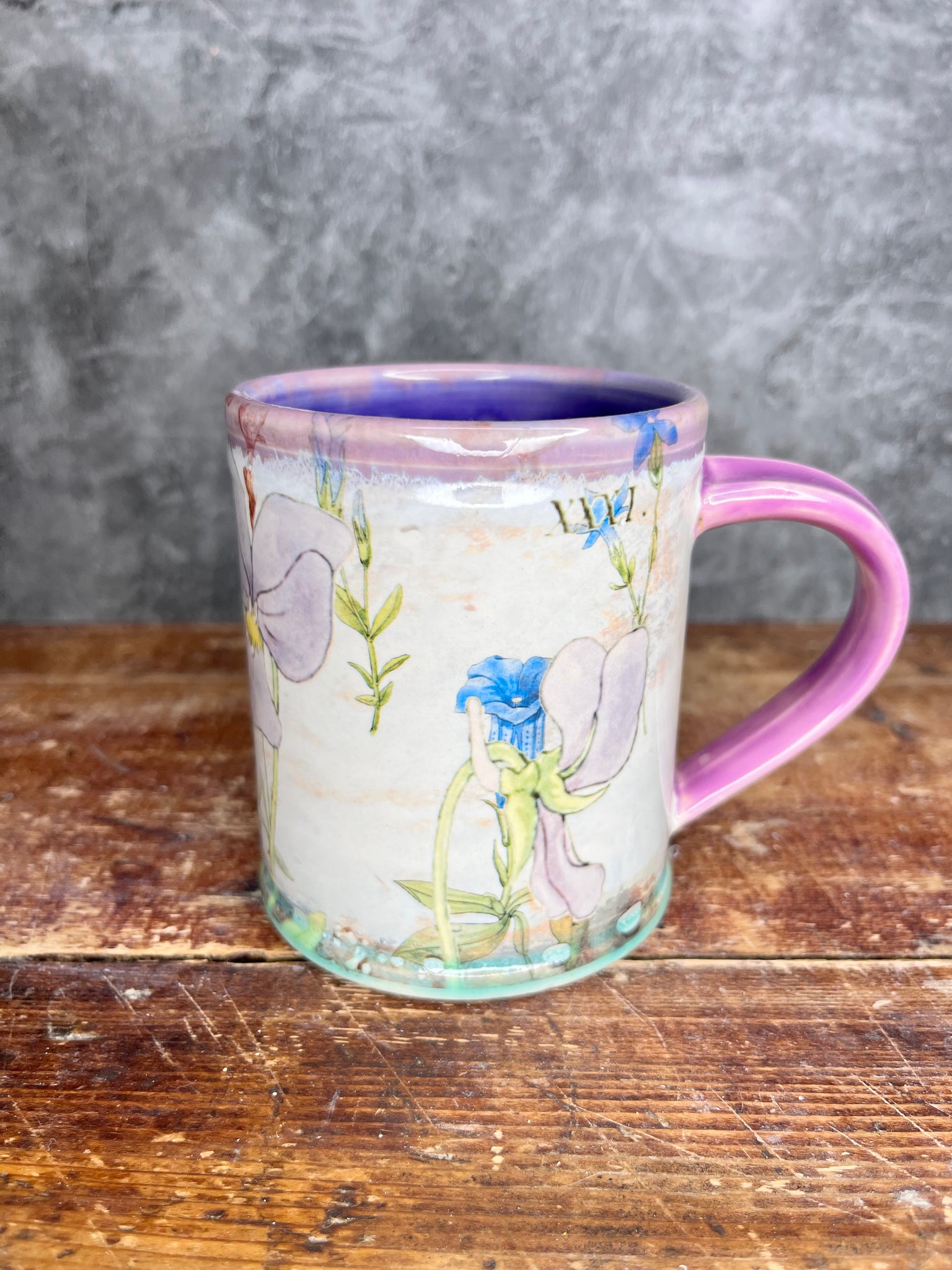 Vintage Flower Decal Mug