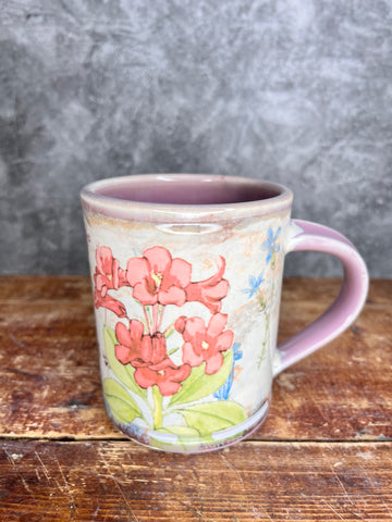 Vintage Flower Decal Mug