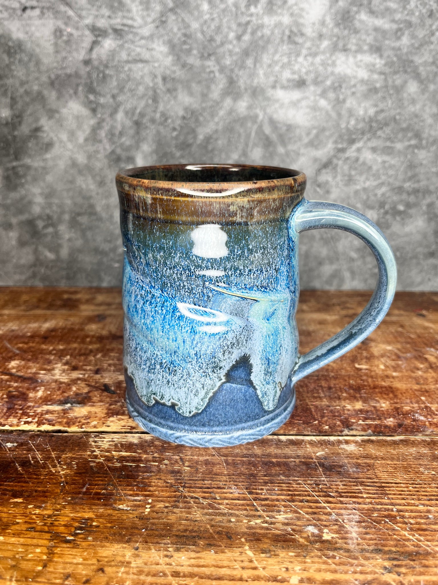 Drippy Blue Mug