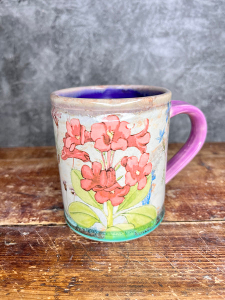 Vintage Flower Decal Mug