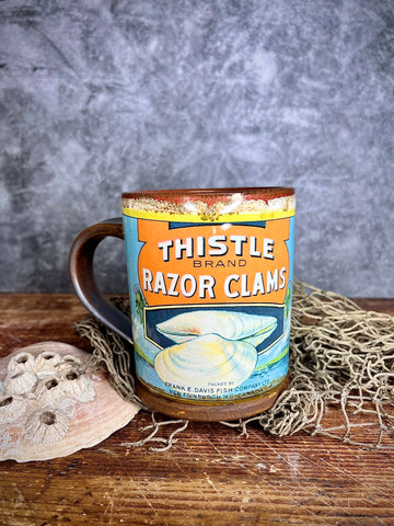 Thistle Razor Clam Label Mug