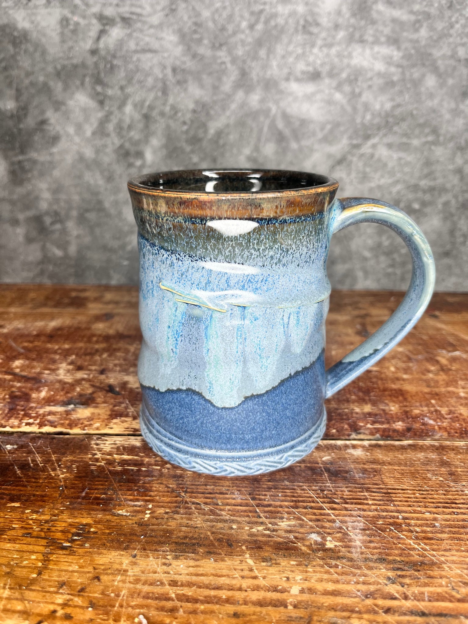 Drippy Blue Mug