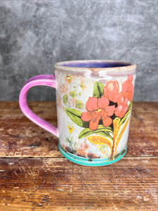 Vintage Flower Decal Mug